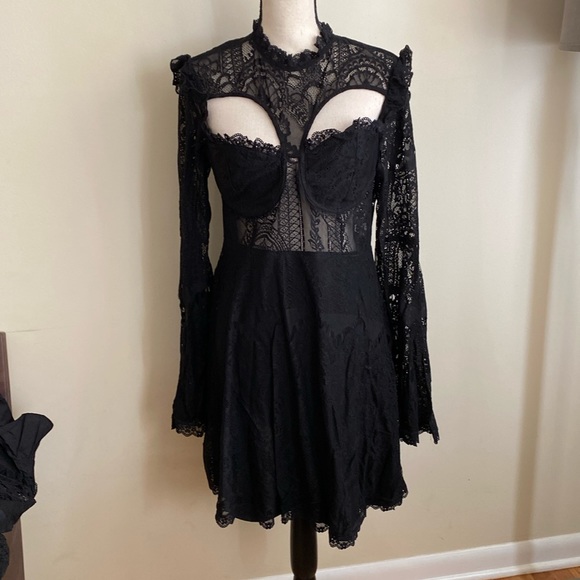 Killstar Dresses & Skirts - KILLSTAR  Aurelia Maiden BLACK lace dress XXL